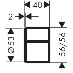 Zawór odcinający, podtynkowy, szlif diamentowy Chrom Edge AXOR 46771000