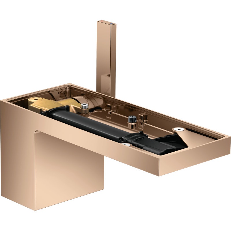 Jednouchwytowa bateria umywalkowa 70 bez płytki z kpl odpływowym Push-Open Czerwony Złoty Polerowany MyEdition AXOR 47012300