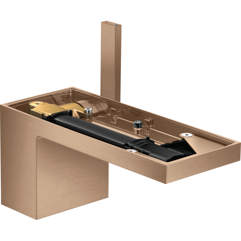 Jednouchwytowa bateria umywalkowa 70 bez płytki z kpl odpływowym Push-Open Czerwony Złoty Szczotkowany MyEdition AXOR 47012310