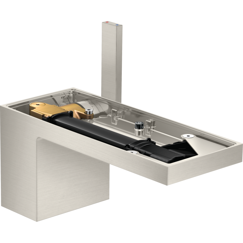 Jednouchwytowa bateria umywalkowa 70 bez płytki z kpl odpływowym Push-Open Stal Szlachetna Optyczna MyEdition AXOR 47012800