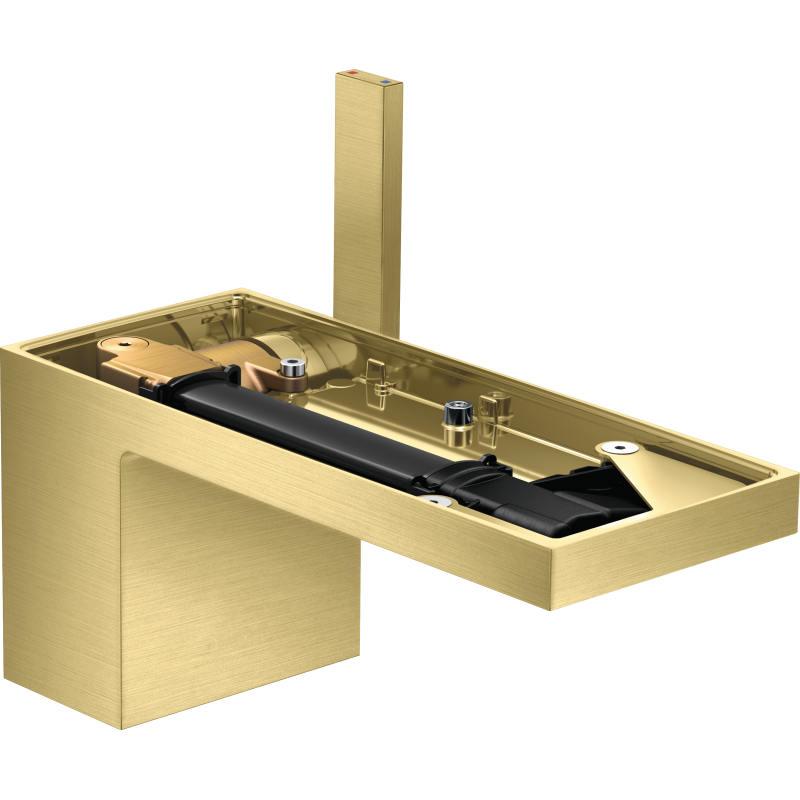 Jednouchwytowa bateria umywalkowa 70 bez płytki z kompletem odpływowym Push-Open Mosiądz Szczotkowany MyEdition AXOR 47012950