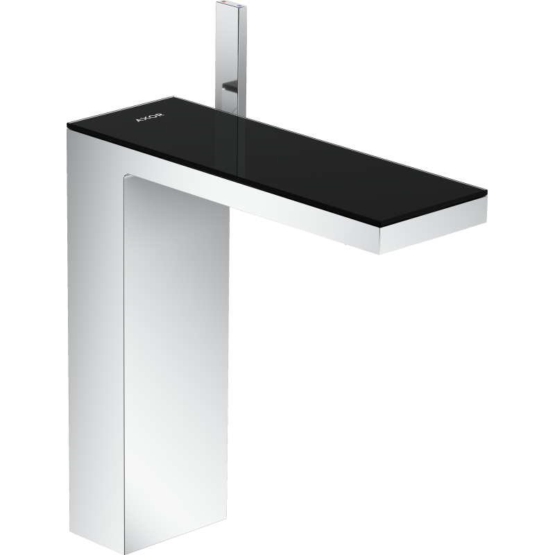 Bateria umywalkowa 230 do umywalek nablatowych z kpl odpływowym Push-Open chrom/czarne szkło MyEdition AXOR 47020600