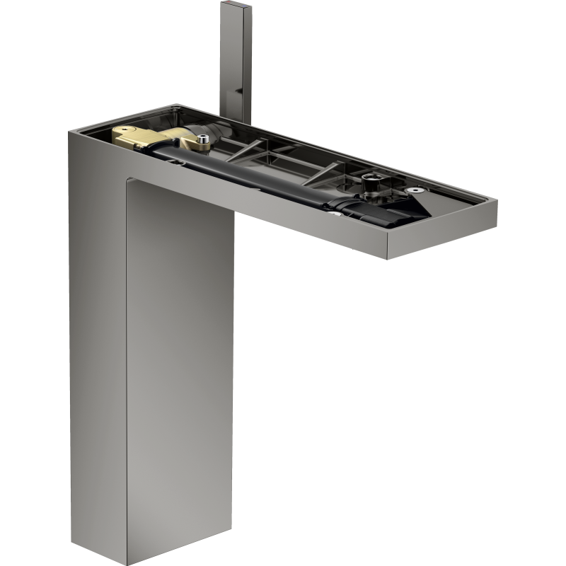 Bateria umyw. 230 bez płytki do umywalek nablatowych z kpl odpływowym Push-Open Czarny Chrom Polerowany MyEdition AXOR 47022330