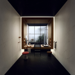 Bateria umywalkowa 230 bez płytki do umywalek nablatowych z kpl odpływowym Push-Open Czarny Matowy MyEdition AXOR 47022670