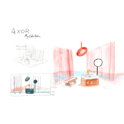 Bateria umyw. 230 bez płytki do umywalek nablatowych z kpl odpływowym Push-Open Stal Szlachetna Optyczna MyEdition AXOR 47022800