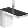 Jednouchwytowa bateria umywalkowa 110 z kompletem odpływowym Push-Open chrom/czarne szkło MyEdition AXOR 47030600