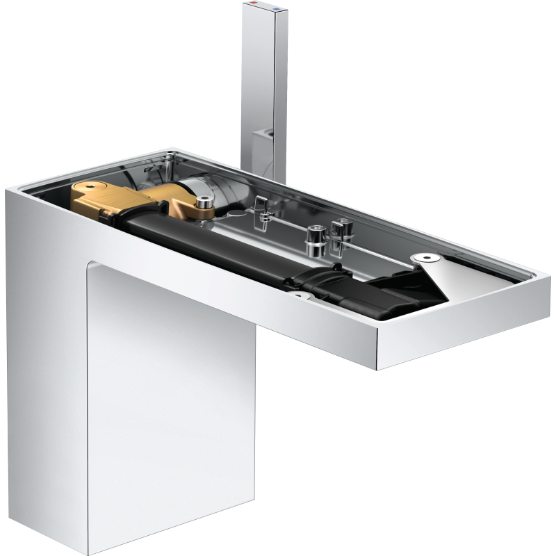 Jednouchwytowa bateria umywalkowa 110 bez płytki z kompletem odpływowym Push-Open Chrom MyEdition AXOR 47032000