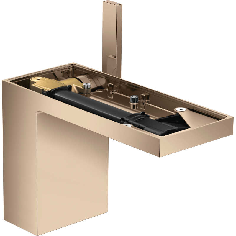 Jednouchwytowa bateria umywalkowa 110 bez płytki z kpl odpływowym Push-Open Czerwony Złoty Polerowany MyEdition AXOR 47032300