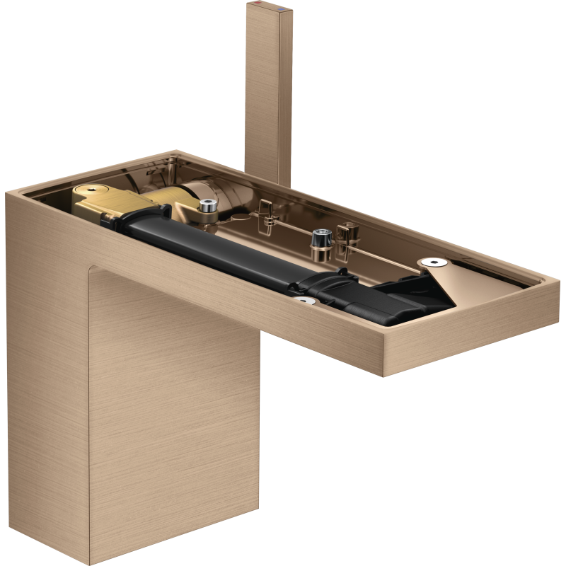 Jednouchwytowa bateria umywalkowa 110 bez płytki z kpl odpływowym Push-Open Czerwony Złoty Szczotkowany MyEdition AXOR 47032310