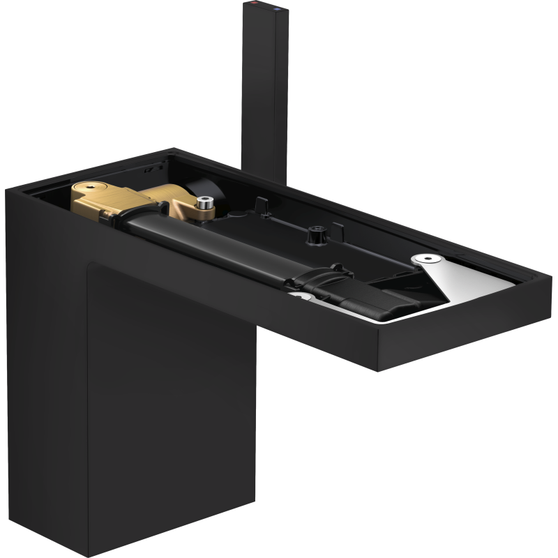 Jednouchwytowa bateria umywalkowa 110 bez płytki z kompletem odpływowym Push-Open Czarny Matowy MyEdition AXOR 47032670
