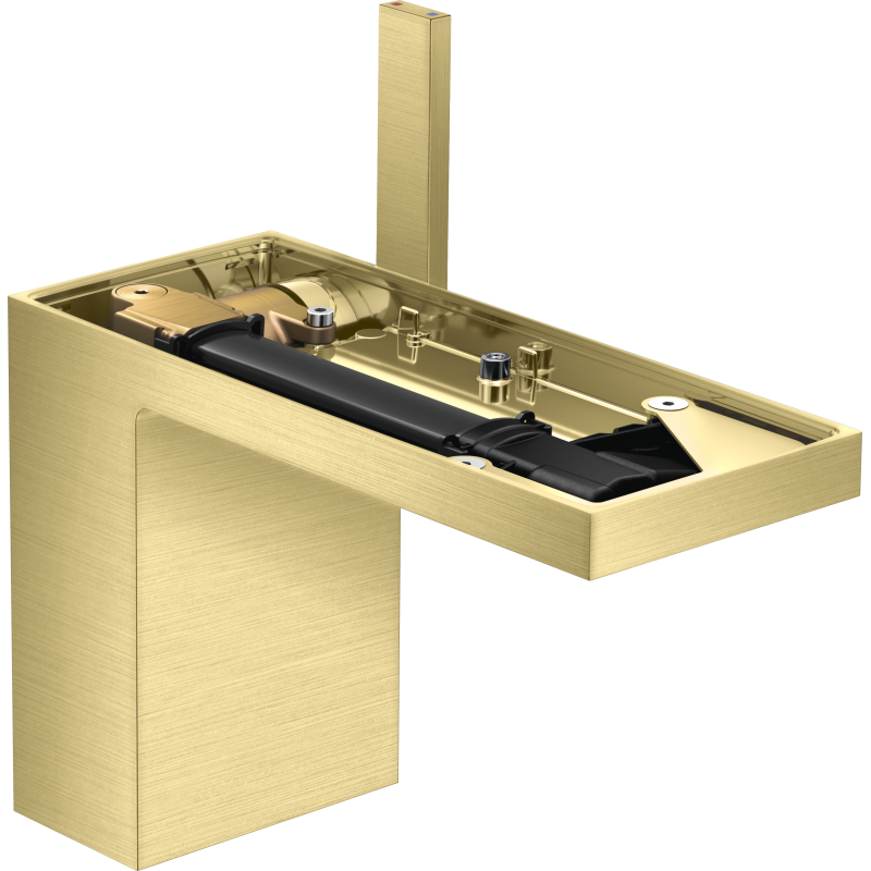 Jednouchwytowa bateria umywalkowa 110 bez płytki z kompletem odpływowym Push-Open Mosiądz Szczotkowany MyEdition AXOR 47032950