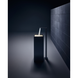 Bateria umywalkowa bez płytki z kpl odpływowym Push-Open, wolnostojąca Czarny Chrom Szczotkowany MyEdition AXOR 47042340