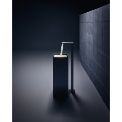 Bateria umywalkowa bez płytki z kpl odpływowym Push-Open, wolnostojąca Czarny Chrom Szczotkowany MyEdition AXOR 47042340