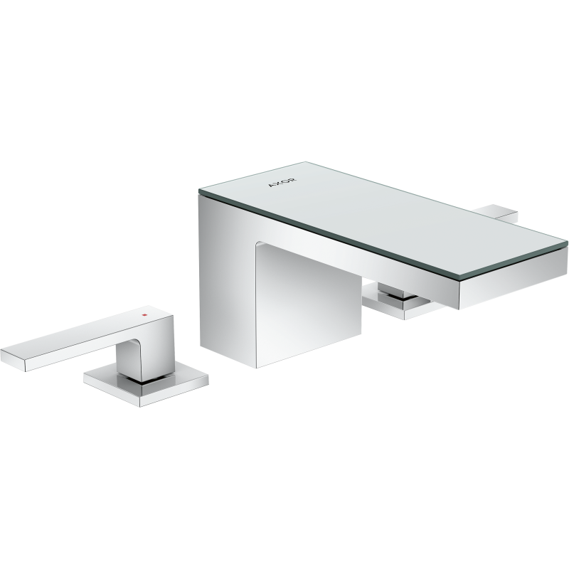 3-otworowa bateria umywalkowa 70 z kompletem odpływowym Push-Open Chrom/Szkło Lustrzane MyEdition AXOR 47050000