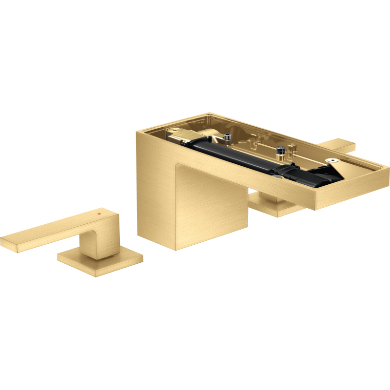 3-otworowa bateria umywalkowa 70 bez płytki z kompletem odpływowym Push-Open Złoty Optyczny Szczotkowany MyEdition AXOR 47052250