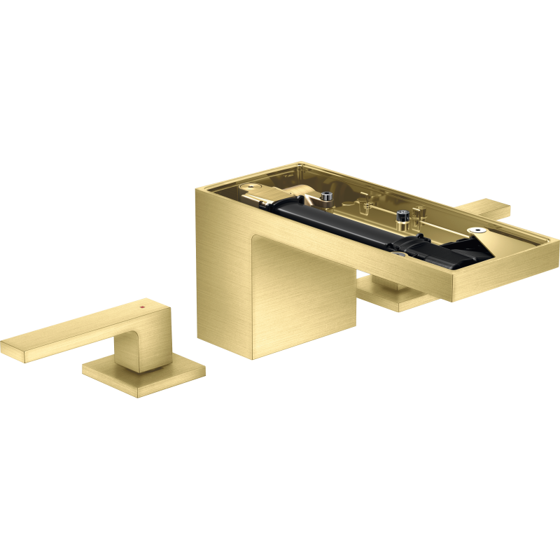 3-otworowa bateria umywalkowa 70 bez płytki z kompletem odpływowym Push-Open Mosiądz Szczotkowany MyEdition AXOR 47052950