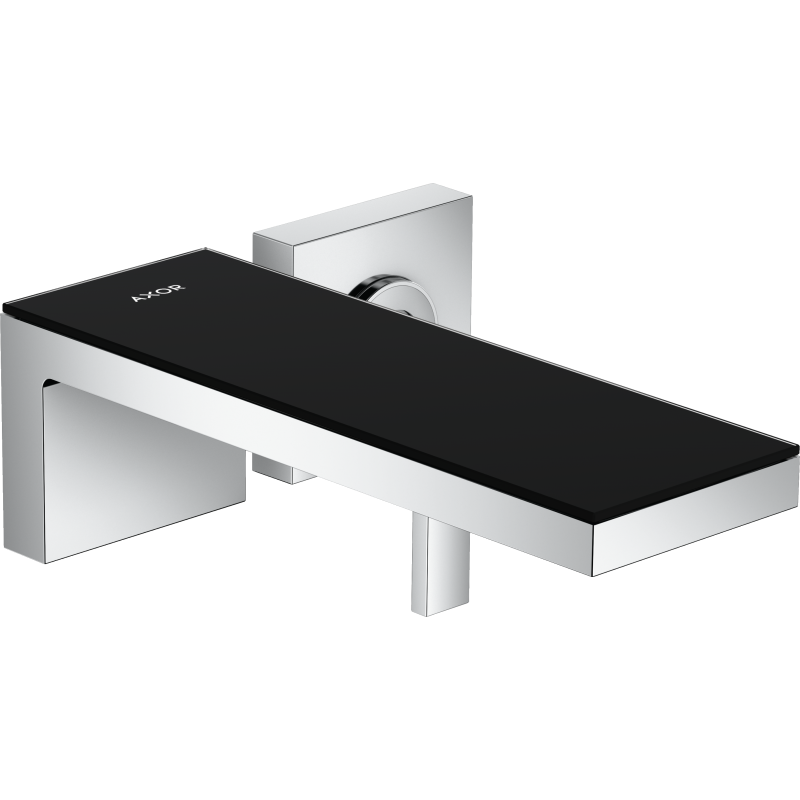 Jednouchwytowa bateria umywalkowa z wylewką 221 mm, ścienna, podtynkowa chrom/czarne szkło MyEdition AXOR 47060600