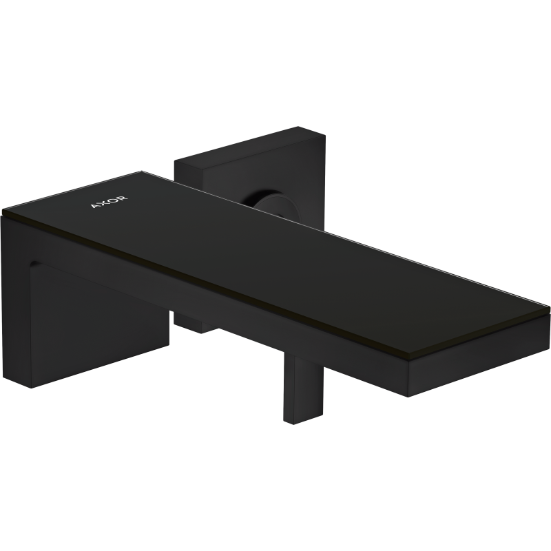 Jednouchwytowa bateria umywalkowa z wylewką 221 mm, ścienna, podtynkowa czarny matowy/czarne szkło MyEdition AXOR 47060670