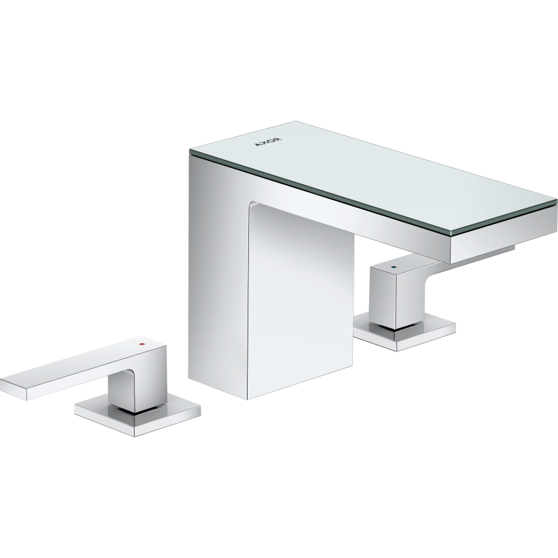 3-otworowa bateria umywalkowa 110 z kompletem odpływowym Push-Open Chrom/Szkło Lustrzane MyEdition AXOR 47070000