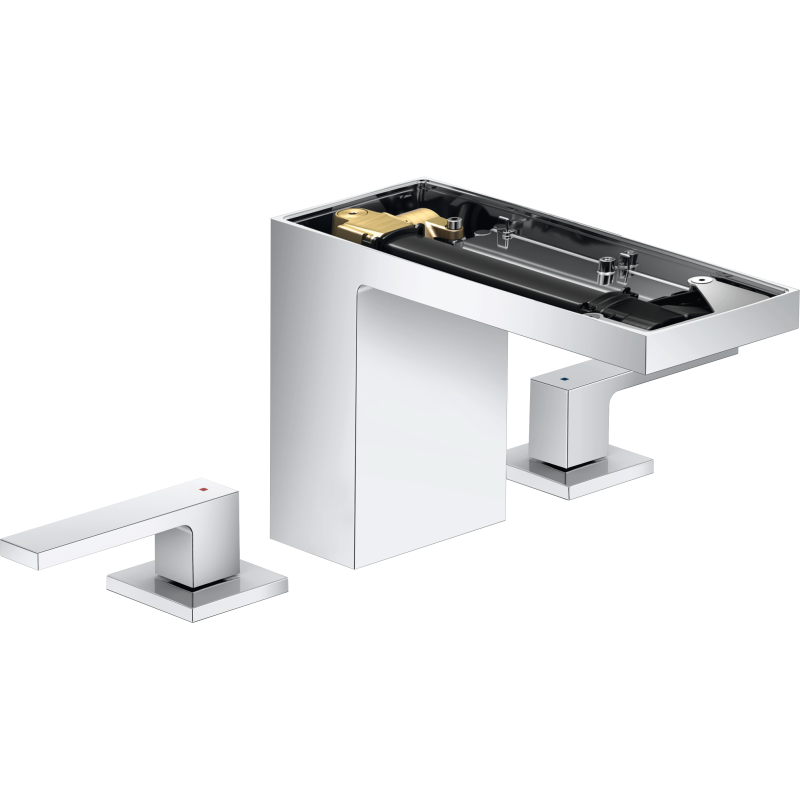 3-otworowa bateria umywalkowa 110 bez płytki z kompletem odpływowym Push-Open Chrom MyEdition AXOR 47072000