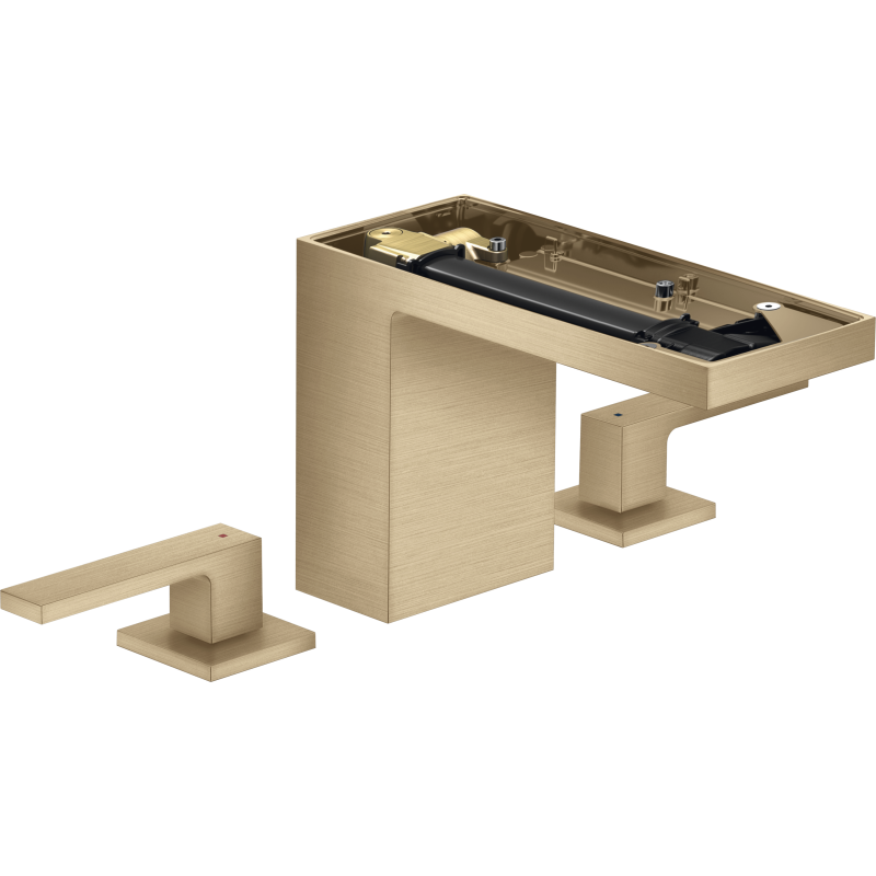 3-otworowa bateria umywalkowa 110 bez płytki z kompletem odpływowym Push-Open Brąz Szczotkowany MyEdition AXOR 47072140