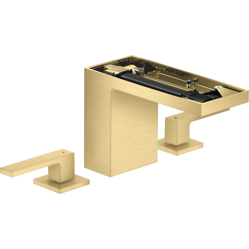 3-otworowa bateria umywalkowa 110 bez płytki z kpl odpływowym Push-Open Złoty Optyczny Szczotkowany MyEdition AXOR 47072250