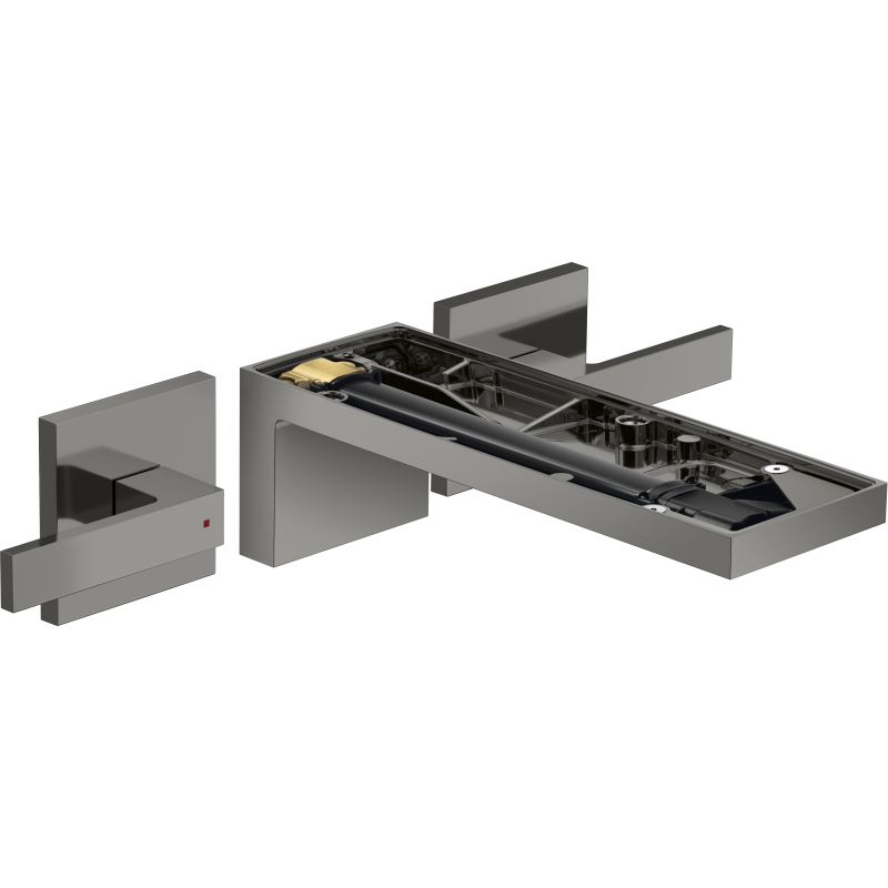 3-otworowa bateria umywalkowa bez płytki z wylewką 221 mm, ścienna, podtynkowa Czarny Chrom Polerowany MyEdition AXOR 47082330