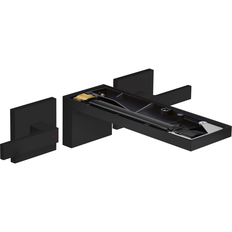 3-otworowa bateria umywalkowa bez płytki z wylewką 221 mm, ścienna, podtynkowa Czarny Matowy MyEdition AXOR 47082670