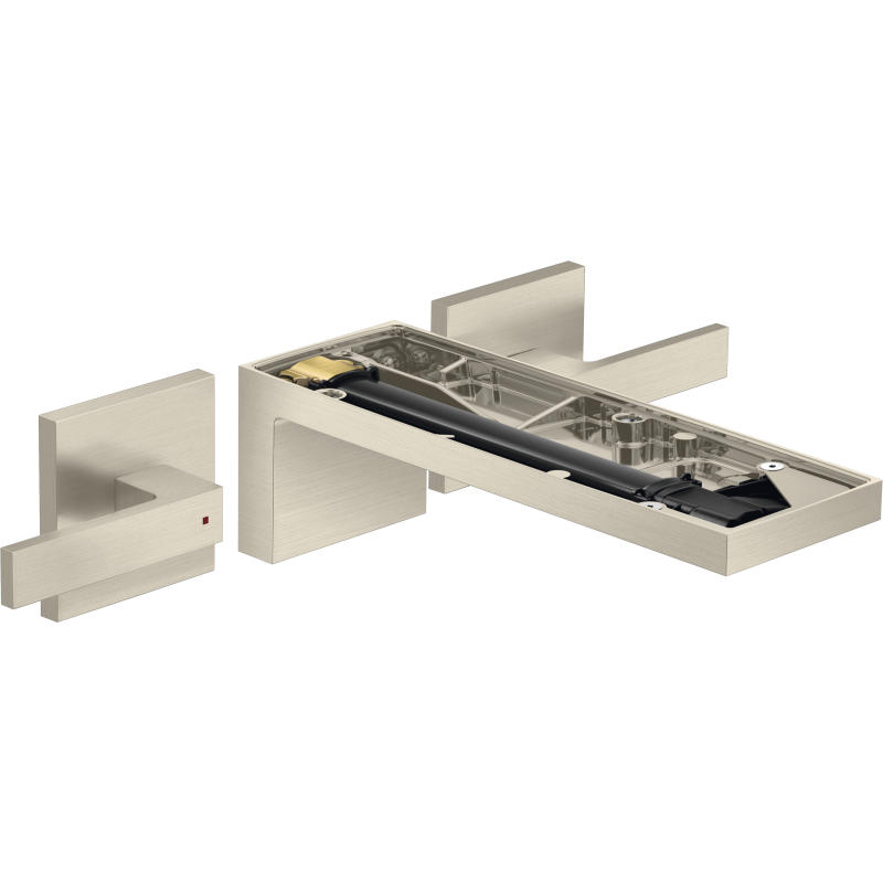 3-otworowa bateria umywalkowa bez płytki z wylewką 221 mm, ścienna, podtynkowa Nikiel Szczotkowany MyEdition AXOR 47082820