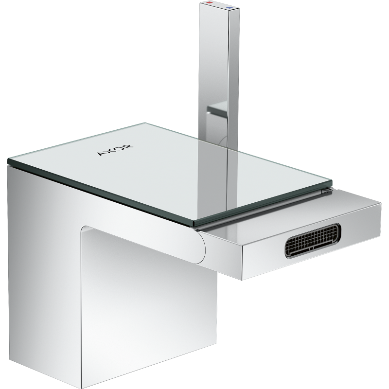 Jednouchwytowa bateria bidetowa z kompletem odpływowym Push-Open Chrom/Szkło Lustrzane MyEdition AXOR 47210000