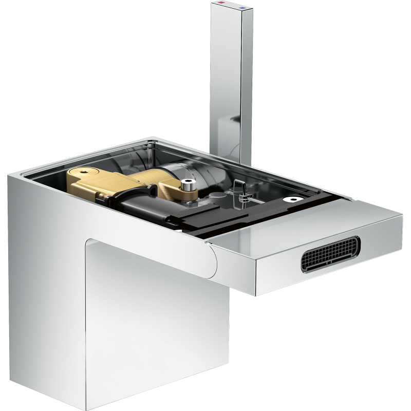 Jednouchwytowa bateria bidetowa bez płytki z kompletem odpływowym Push-Open Chrom MyEdition AXOR 47212000