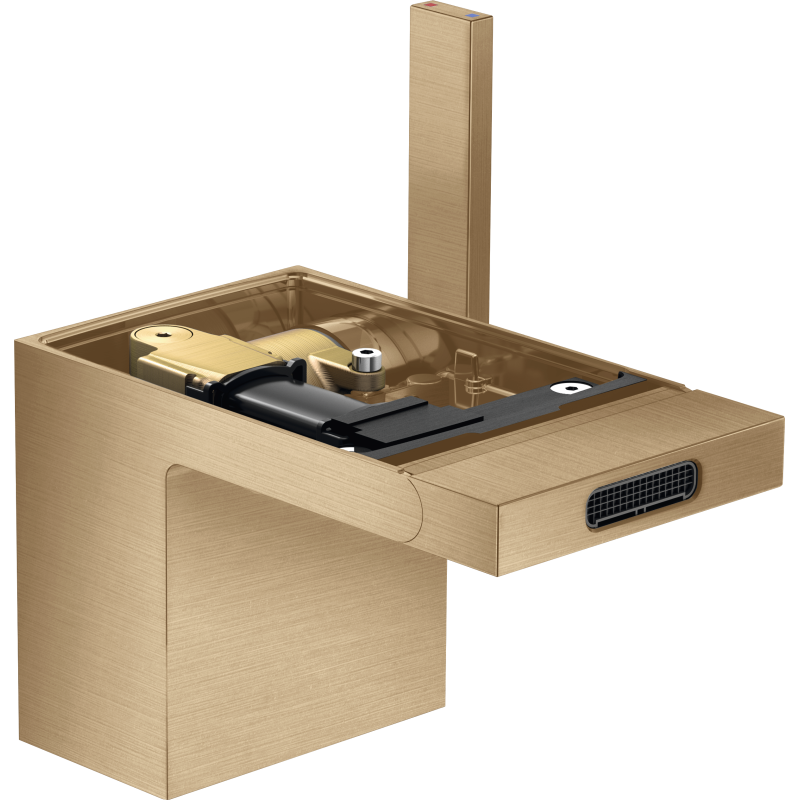 Jednouchwytowa bateria bidetowa bez płytki z kompletem odpływowym Push-Open Brąz Szczotkowany MyEdition AXOR 47212140