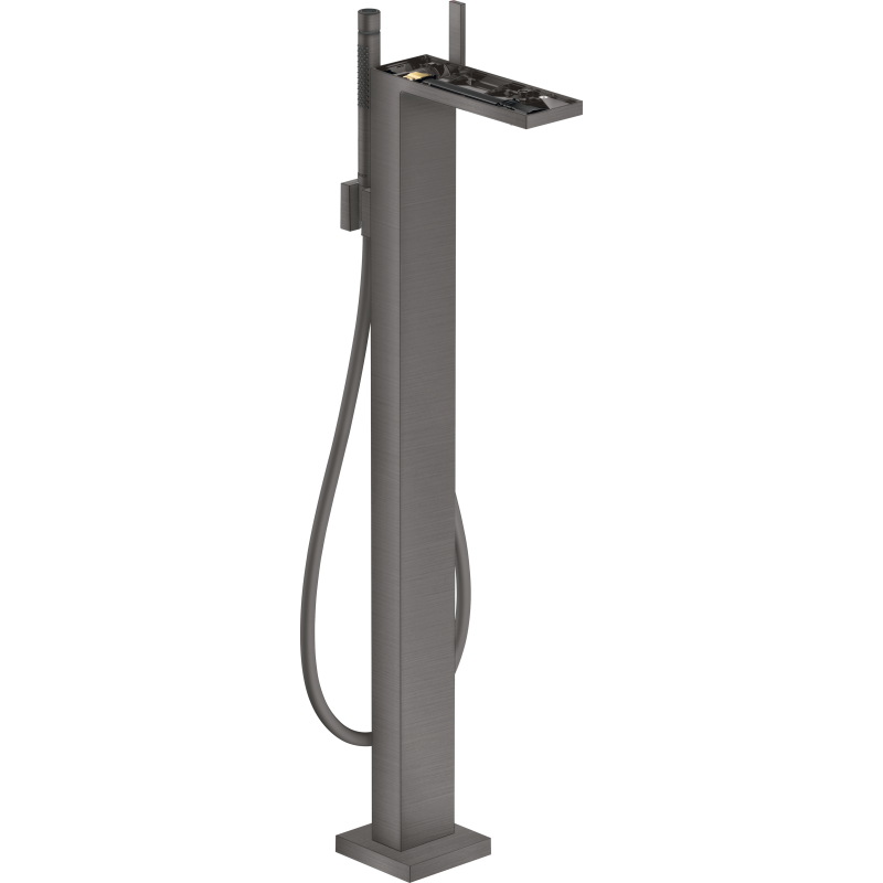 Jednouchwytowa bateria wannowa bez płytki, wolnostojąca Czarny Chrom Szczotkowany MyEdition AXOR 47442340