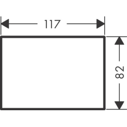 Płytka 117 metal Czarny Matowy MyEdition AXOR 47905670