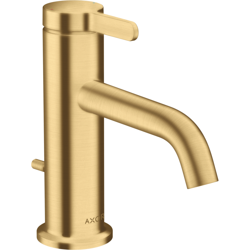 Jednouchwytowa bateria umywalkowa 70 z kompletem odpływowym z cięgłem Złoty Optyczny Szczotkowany One AXOR 48000250