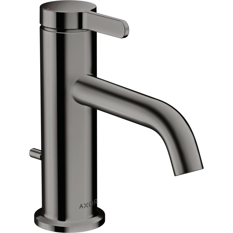 Jednouchwytowa bateria umywalkowa 70 z kompletem odpływowym z cięgłem Czarny Chrom Polerowany One AXOR 48000330