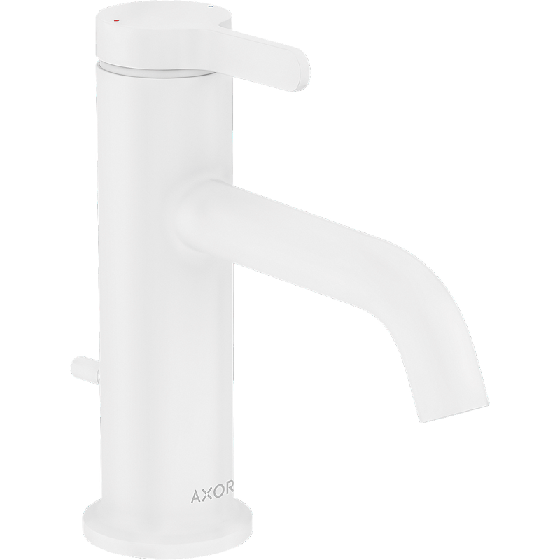 Jednouchwytowa bateria umywalkowa 70 z kompletem odpływowym z cięgłem Biały Matowy One AXOR 48000700