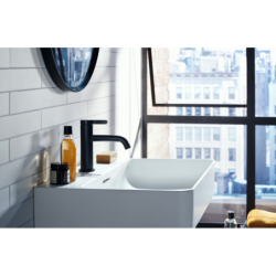 Jednouchwytowa bateria umywalkowa 70 z niezamykanym kompletem odpływowym Czarny Matowy One AXOR 48001670