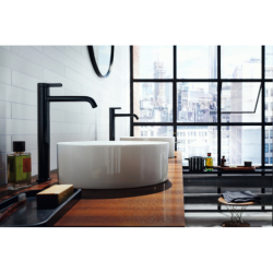 Jednouchwytowa bateria umywalkowa 260 do umywalek nablatowych z niezamykanym kpl odpływowym Czarny Matowy One AXOR 48002670