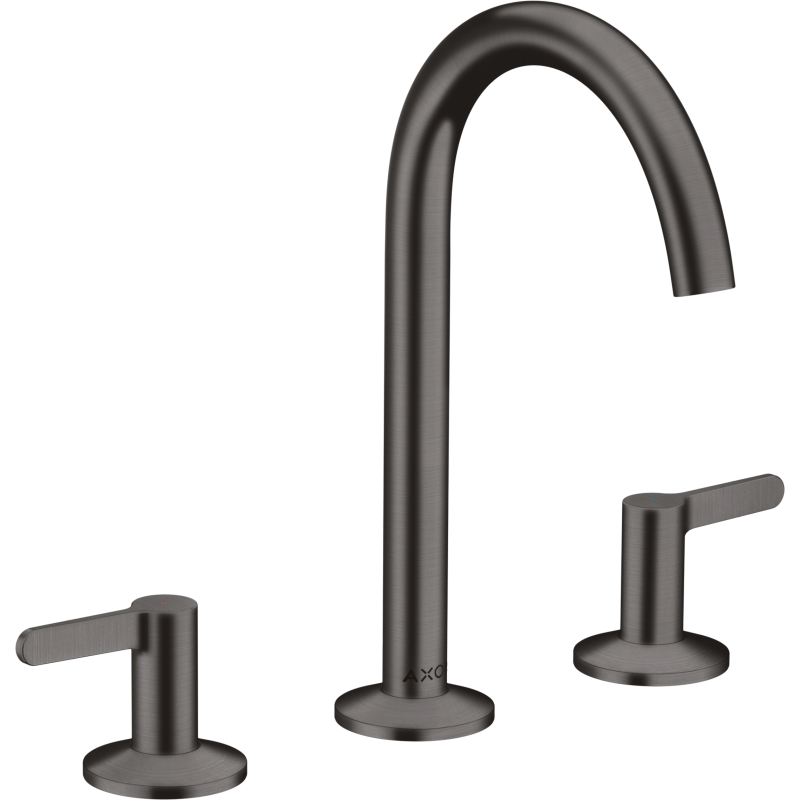 3-otworowa bateria umywalkowa 170 z kompletem odpływowym Push-Open Czarny Chrom Szczotkowany One AXOR 48050340