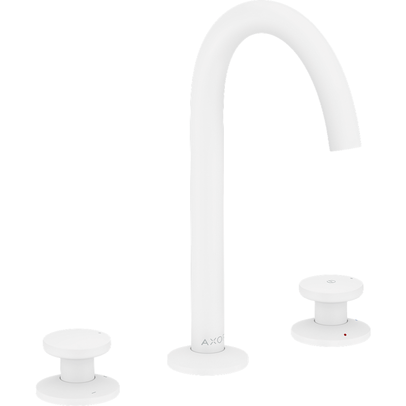 3-otworowa bateria umywalkowa Select 170 z kompletem odpływowym Push-Open Biały Matowy One AXOR 48070700