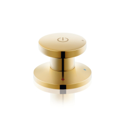 3-otworowa bateria umywalkowa Select 170 z kompletem odpływowym Push-Open Złoty Optyczny Polerowany One AXOR 48070990