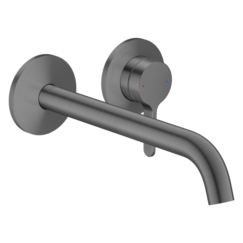 Jednouchwytowa bateria umywalkowa z wylewką 220 mm, ścienna, podtynkowa Czarny Chrom Szczotkowany One AXOR 48120340
