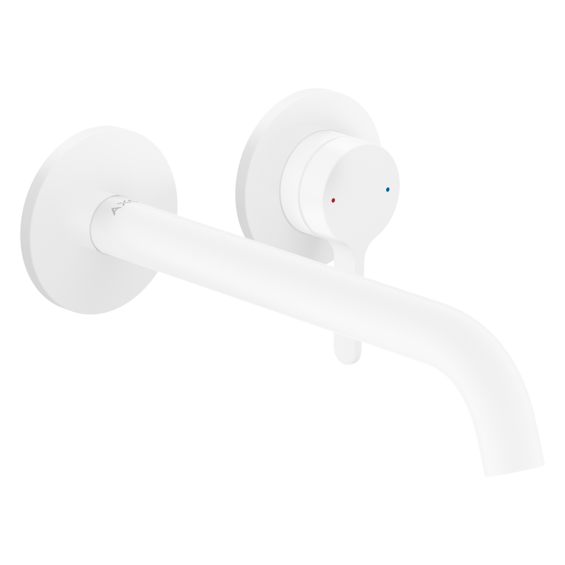 Jednouchwytowa bateria umywalkowa z wylewką 220 mm, ścienna, podtynkowa Biały Matowy One AXOR 48120700