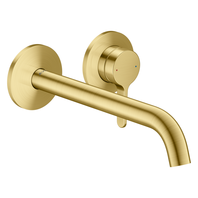 Jednouchwytowa bateria umywalkowa z wylewką 220 mm, ścienna, podtynkowa Mosiądz Szczotkowany One AXOR 48120950