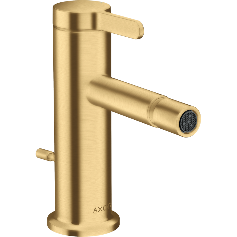 Jednouchwytowa bateria bidetowa z kompletem odpływowym z cięgłem Złoty Optyczny Szczotkowany One AXOR 48210250