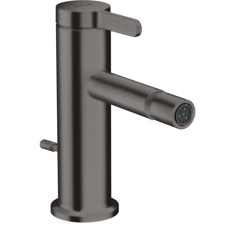 Jednouchwytowa bateria bidetowa z kompletem odpływowym z cięgłem Czarny Chrom Szczotkowany One AXOR 48210340