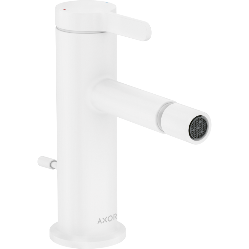 Jednouchwytowa bateria bidetowa z kompletem odpływowym z cięgłem Biały Matowy One AXOR 48210700