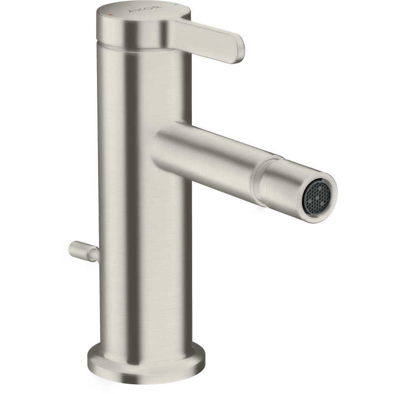 Jednouchwytowa bateria bidetowa z kompletem odpływowym z cięgłem Stal Szlachetna Optyczna One AXOR 48210800