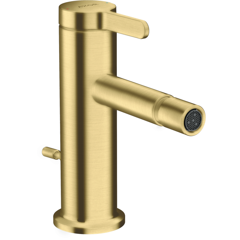 Jednouchwytowa bateria bidetowa z kompletem odpływowym z cięgłem Mosiądz Szczotkowany One AXOR 48210950